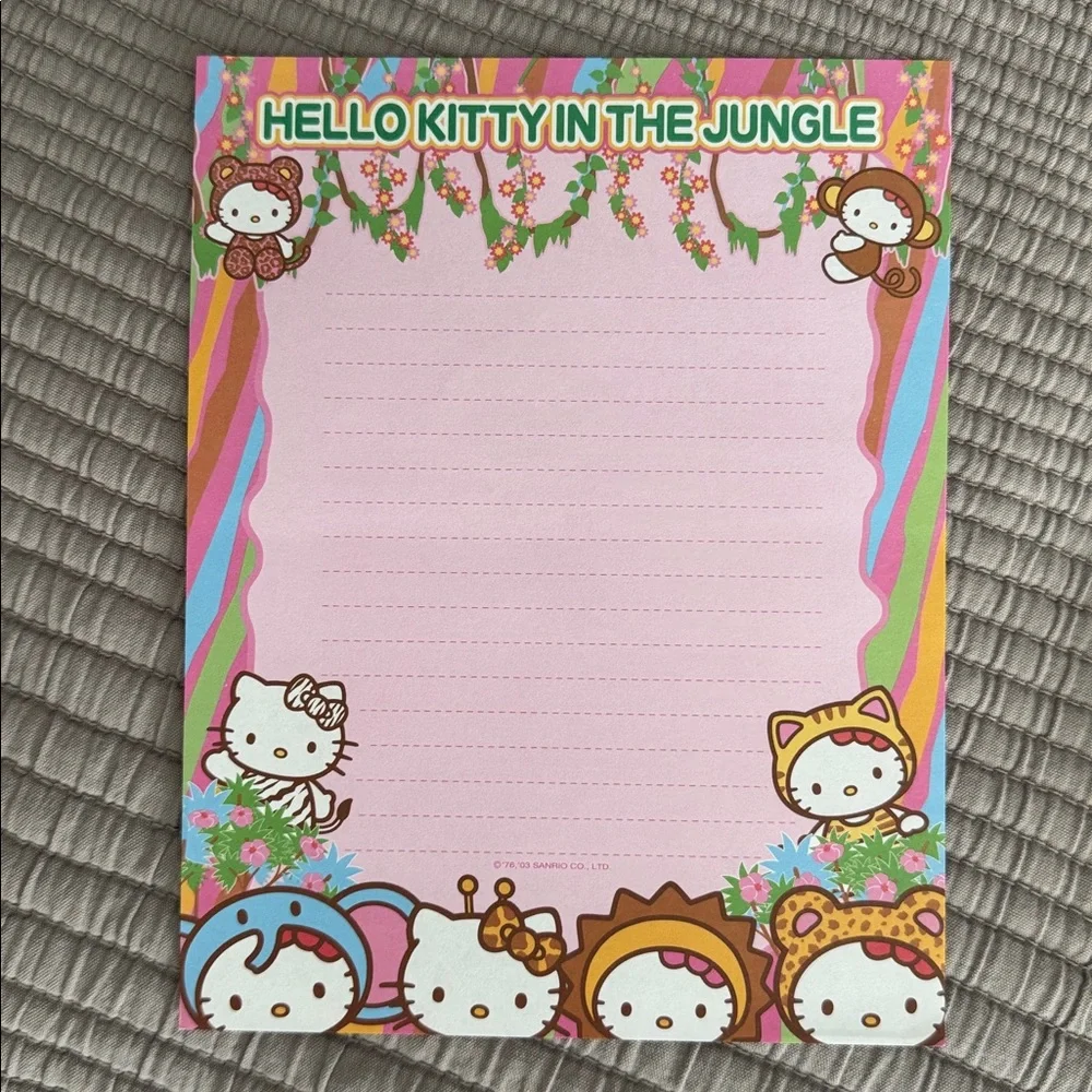 Sanrio Hello Kitty In The Jungle Stationery NEW